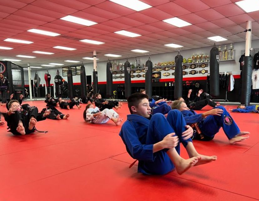 Teens Brazilian Jiu Jitsu warming up